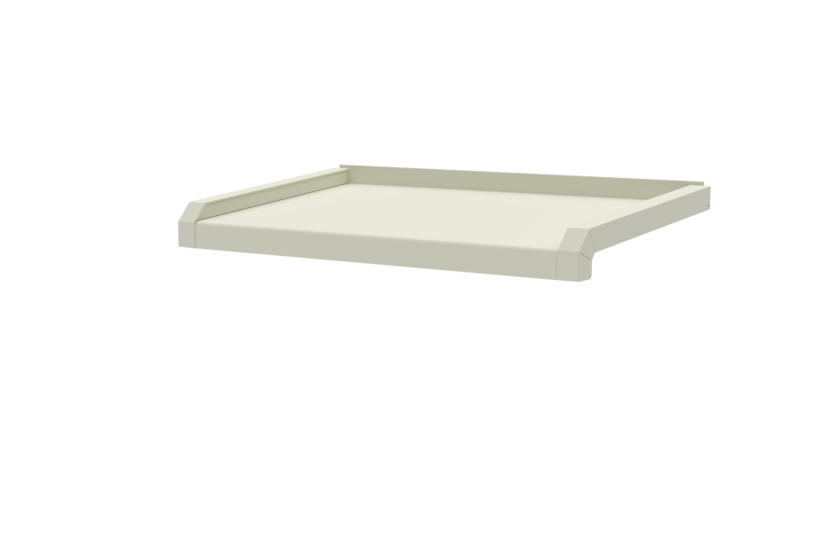 Fensterbank inklusive Fensterbankabschluss A600GS/24, Variante Standard, Oberfläche RAL 9016, Ausladung 290 mm