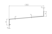 Zeichnung Fensterbank Standard Fensterbank ST 170 mm 30 mm