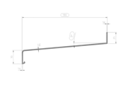 Zeichnung Fensterbank Standard Fensterbank ST 190 mm 30 mm