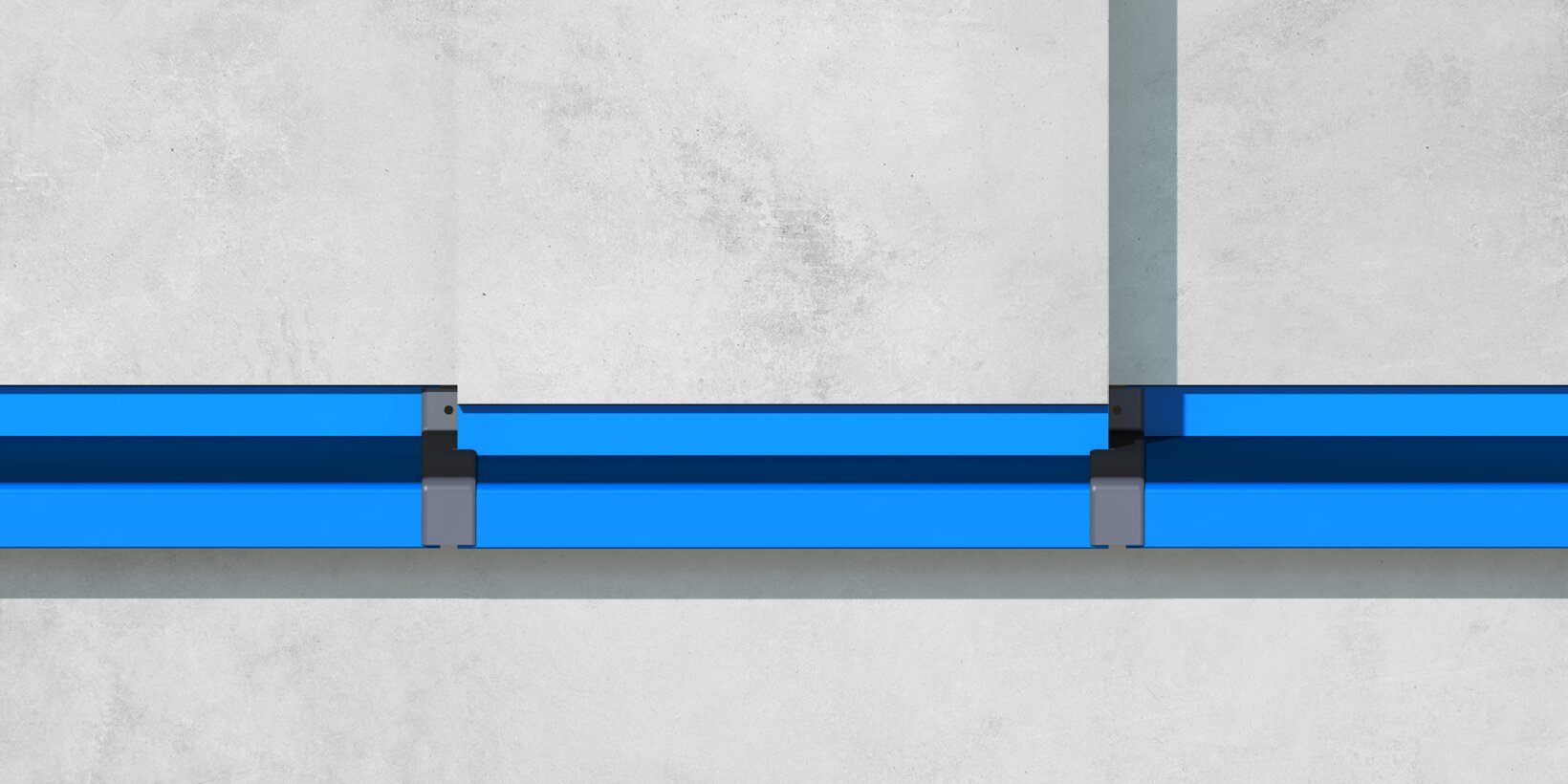 Front view of the window sill pillar recess P 500 when installed