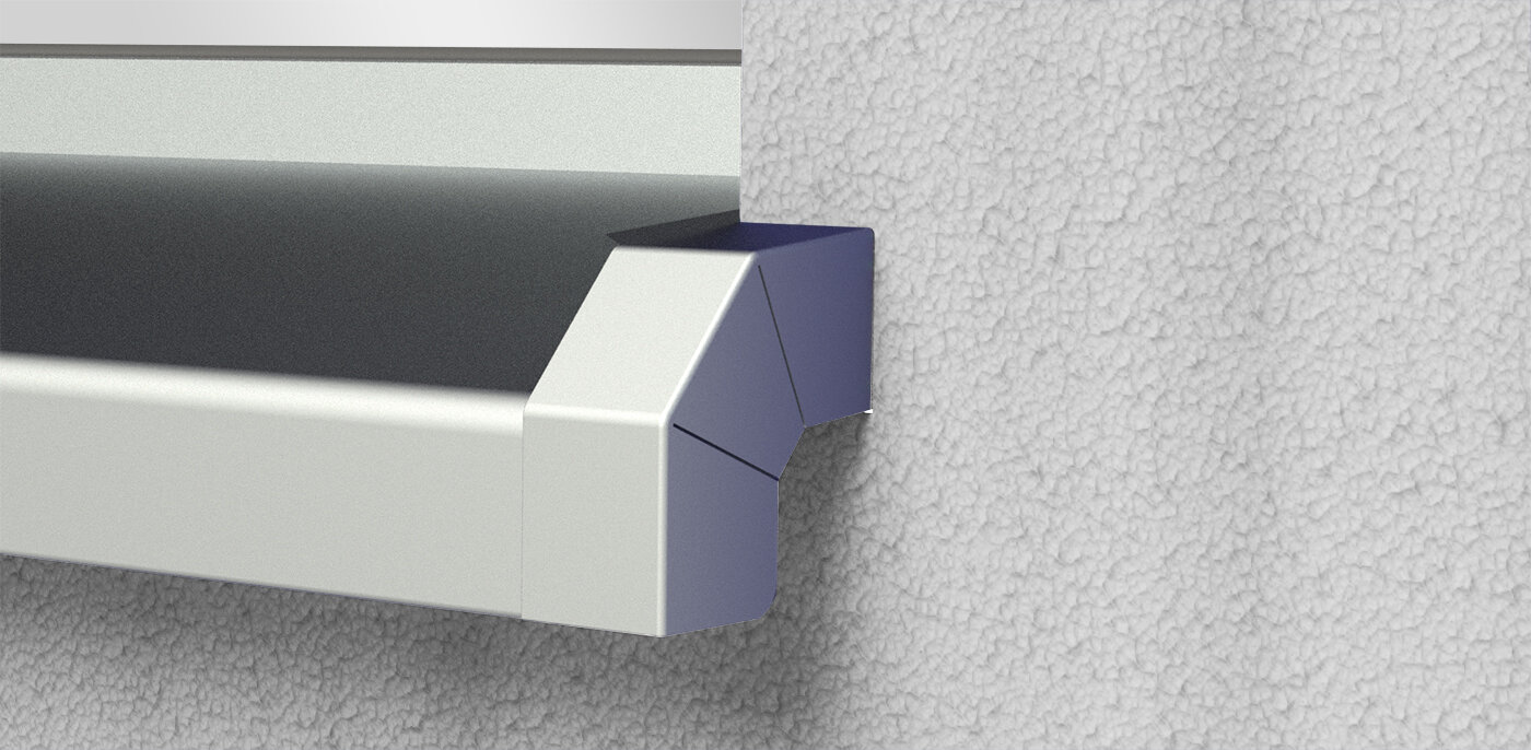 Fensterbank-Bordprofil für WDVS von außen