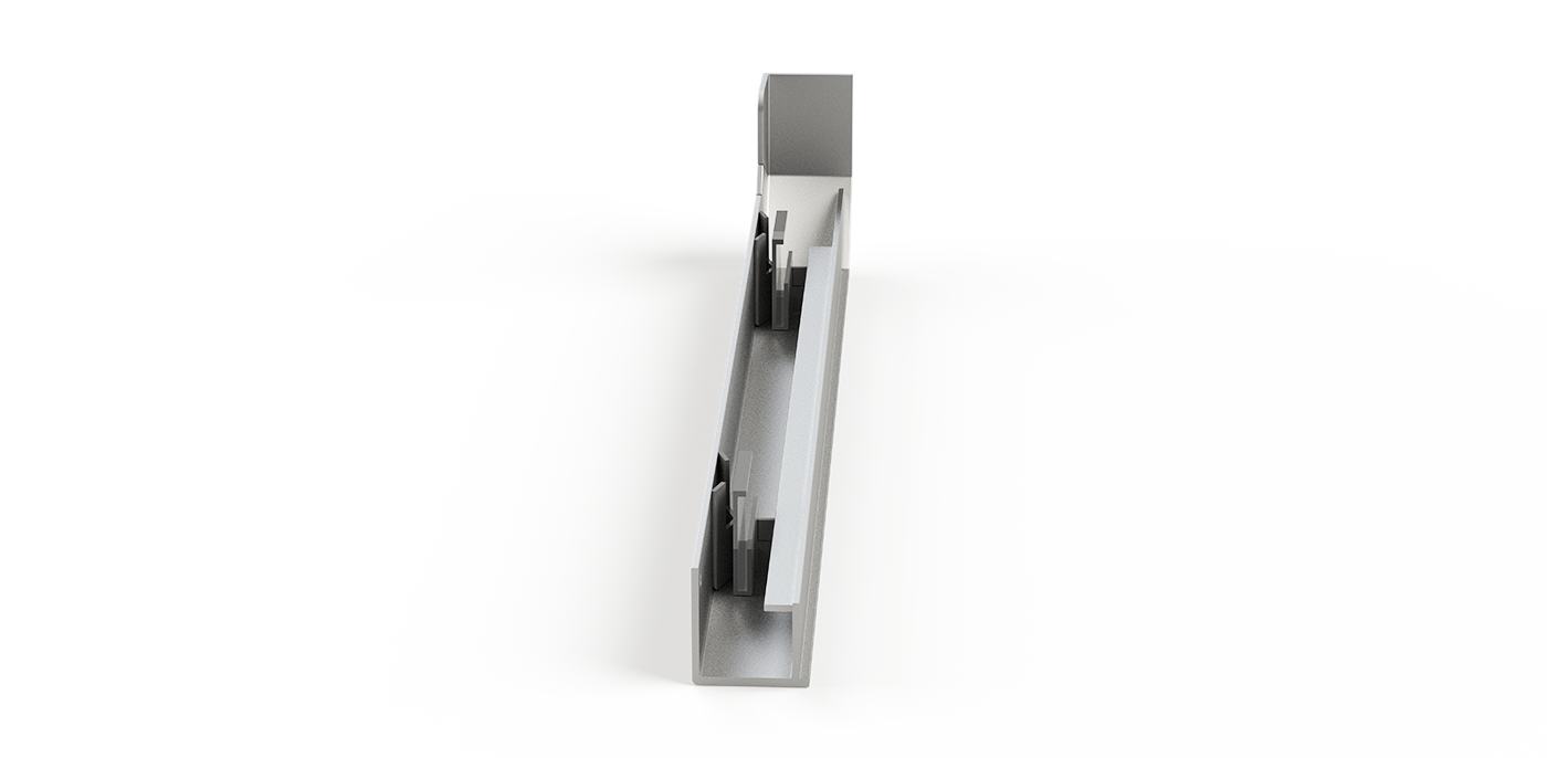 Federn im Aluminiumprofil des Fensterbank-Bordprofils für WDVS