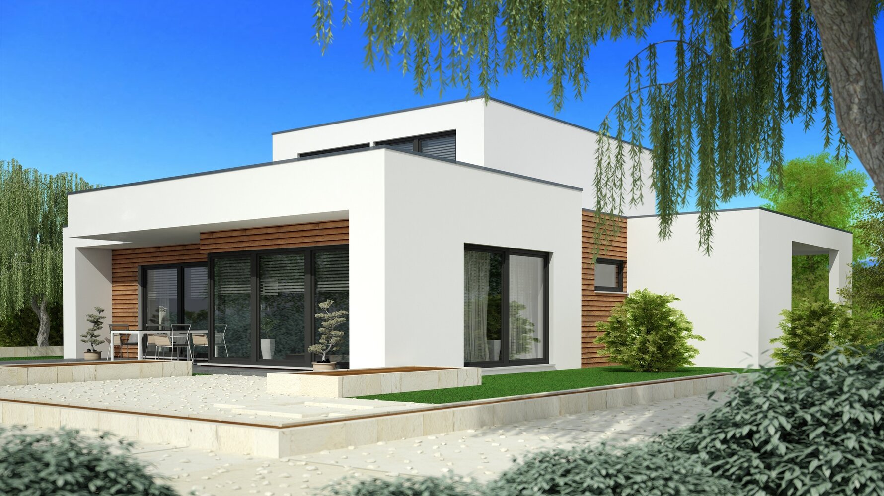 Einfamilienhaus im Bauhausstil| © Fotolia 59605510