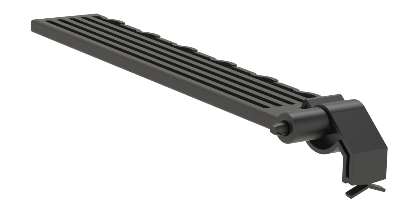 Schwarzer Einschiebling mit Halternase des Fensterbankhalters HS 500