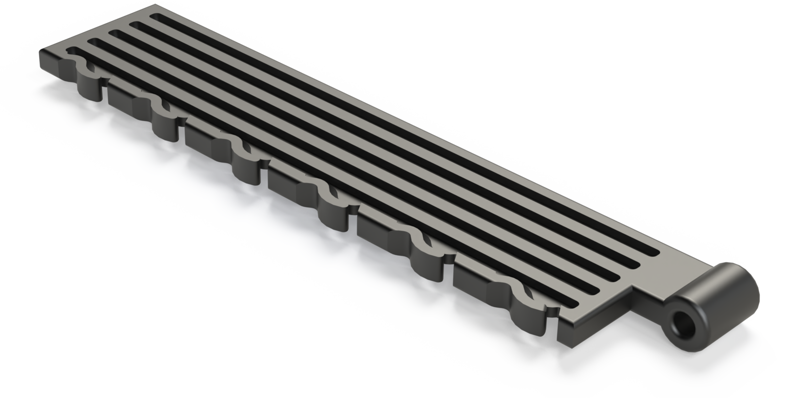 Schwarzer Einschiebling des Fensterbankhalters HS 500