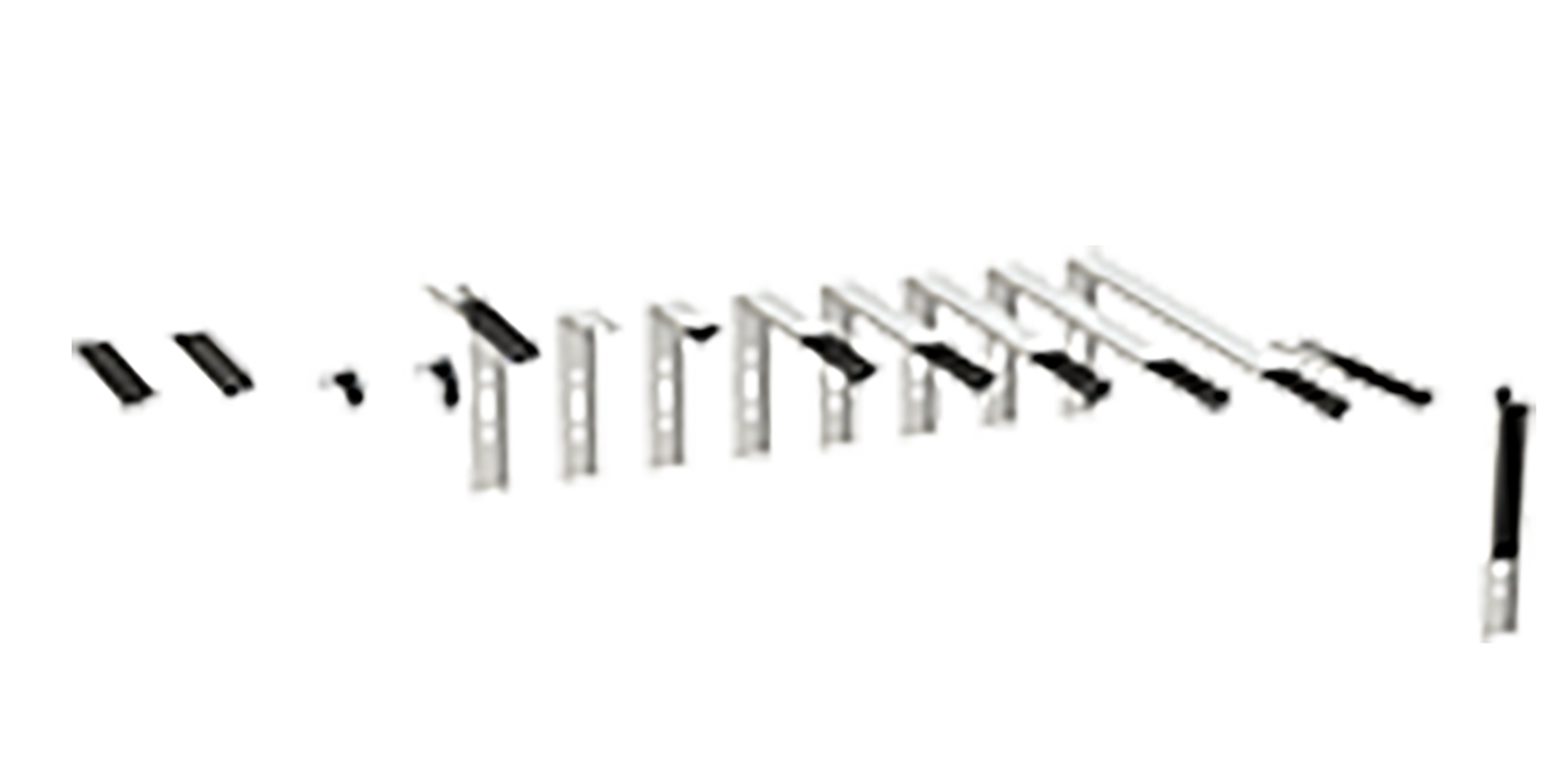 Vielfalt der Fensterbankhalter-Serie HS 500 mit allen Anwendungsvarianten