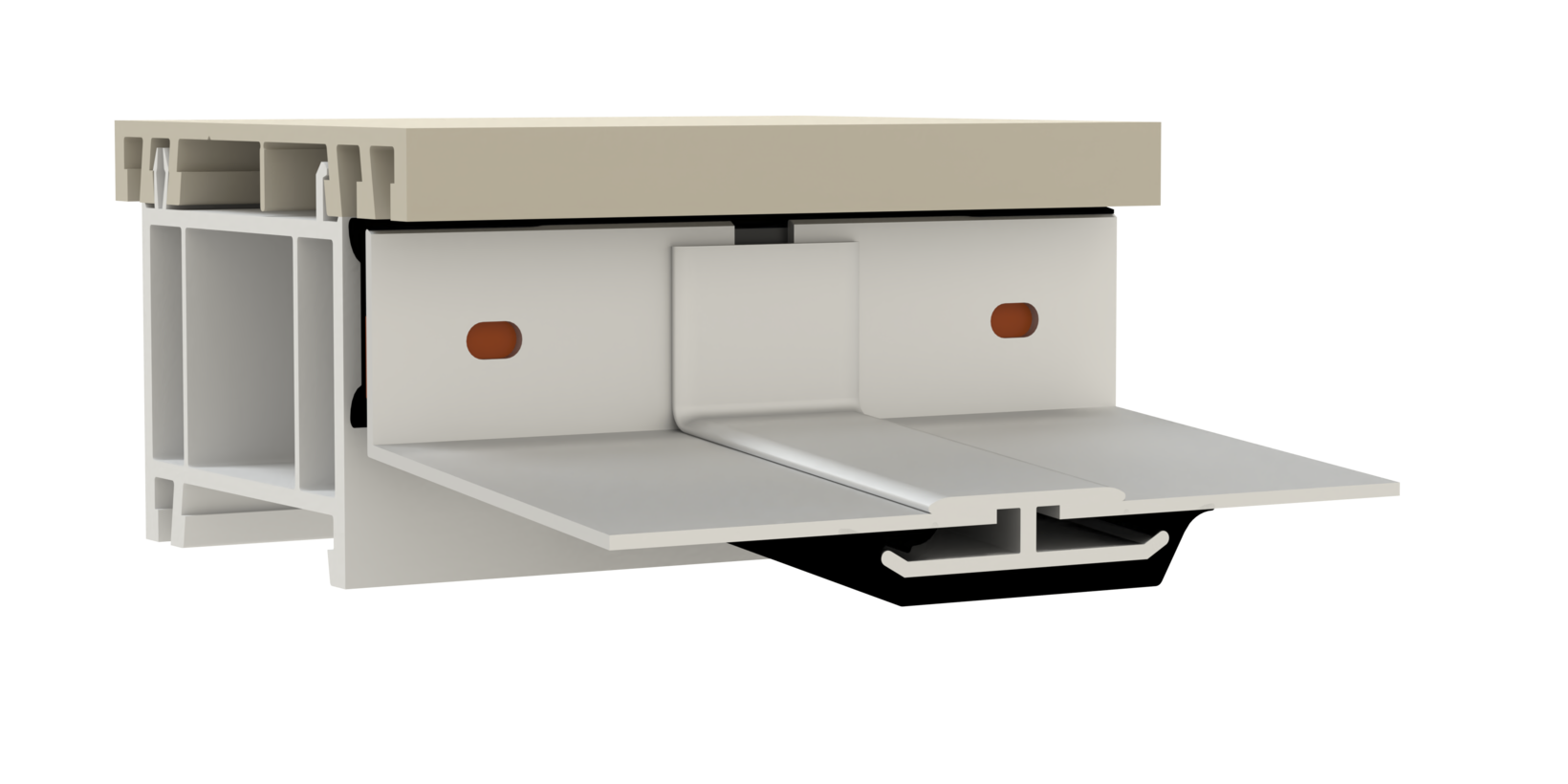 Eingebaute Anschraubdichtung im zurückgesetzten Einbau