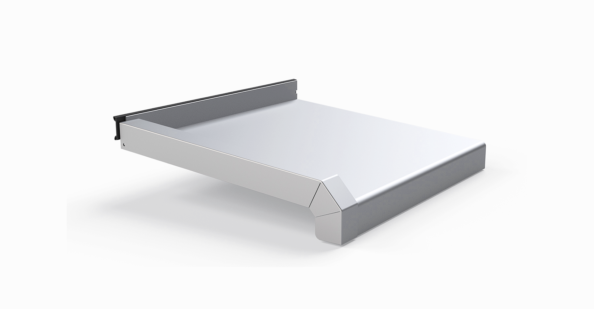 Window sill edge profile for thermal insulation composite system with window sill and screw-on seal