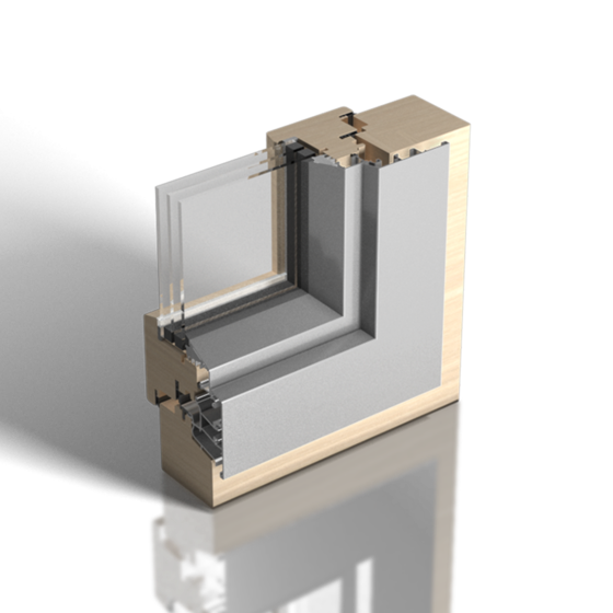 Wiener Fenster mit Aluminiumprofilen