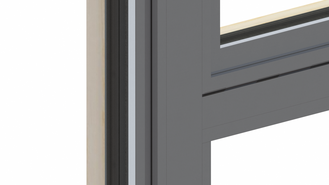 Flächenversetzte Außenverglasung mit cliXsafe