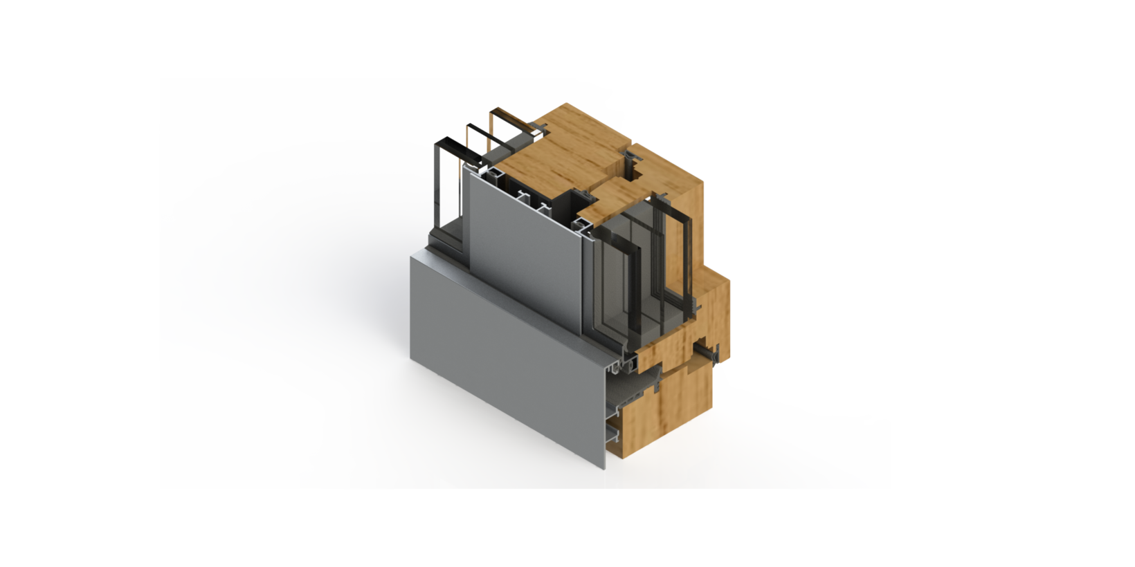 Detailansicht der Stulpleiste des Fensters BUG Integral 3