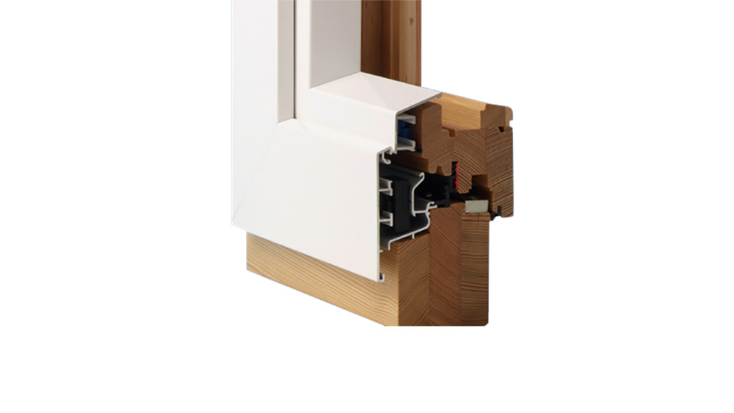 Querschnitt der Alu-Fensterverkleidung RENOVA