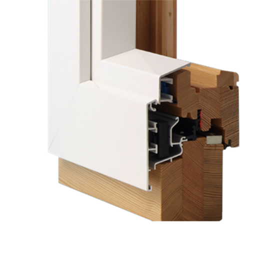 Querschnitt der Alu-Fensterverkleidung RENOVA