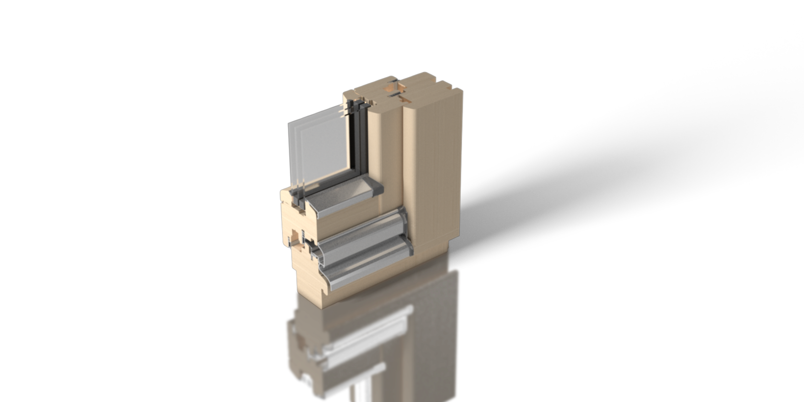 Regenschutzschiene TRDN 22.45 K mit Flügelabdeckung FA 21