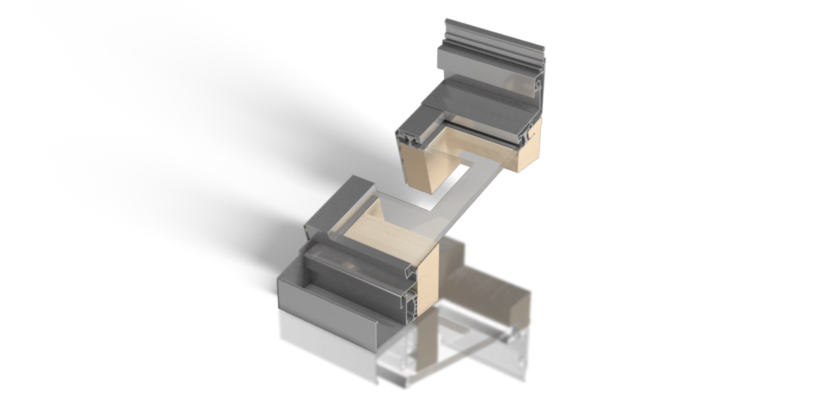 Aluminiumprofil für das Überdachungssystem von BUG