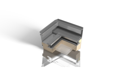 Detailed view of the wood-aluminium system for the BUG conservatory system