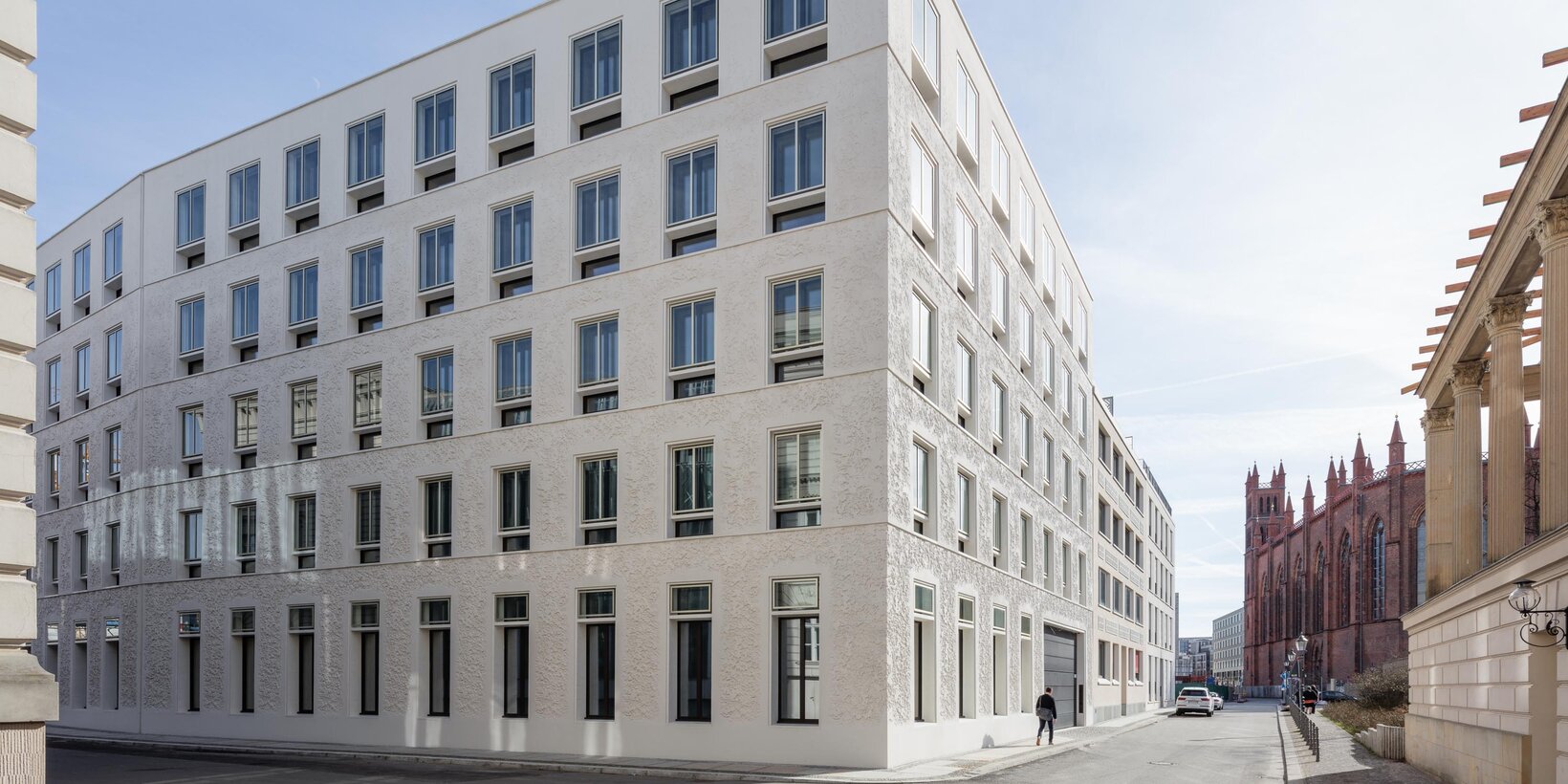 Gebäudeansicht des Bürohaus am Schinkelplatz in Berlin